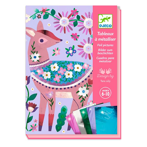 Djeco Set Colorare con Lamine Metallizzate - L'Orso Dado