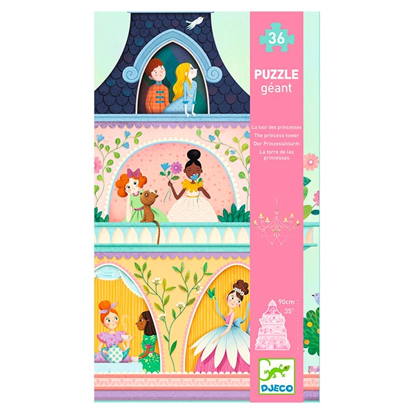 Djeco Puzzle Giganti La Torre Della Principessa 36 pezzi - L'Orso Dado