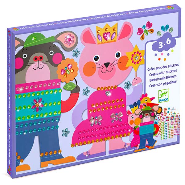 Djeco Strass Adesivi Per I Piccoli - L'Orso Dado