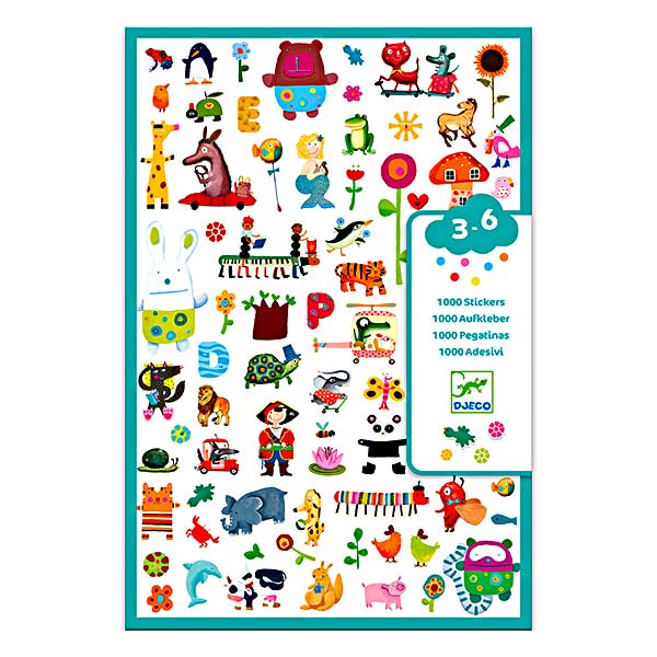 Djeco Album 1000 Adesivi - L'Orso Dado