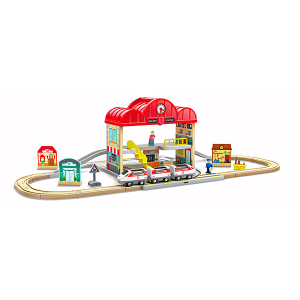 Trenini Hape Set Stazione Ferroviaria Portatile - L'Orso Dado