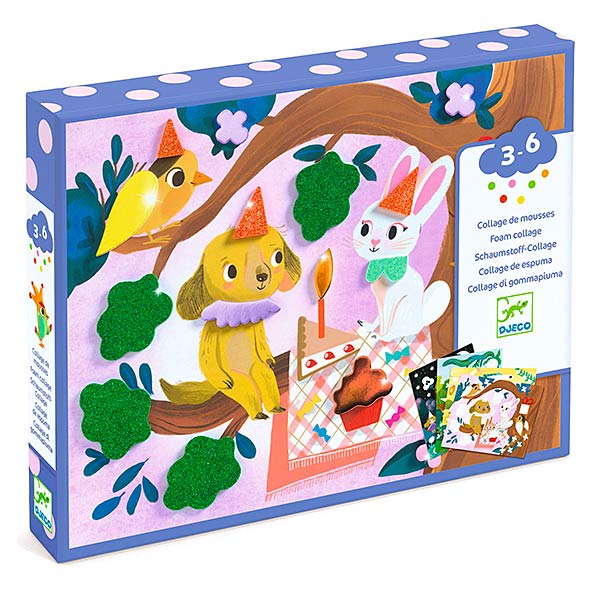 Djeco Collage Feste Scintillanti - L'Orso Dado