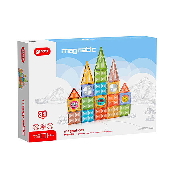 Gioco Magnetico Forme Diamond 31 pezzi - L'Orso Dado