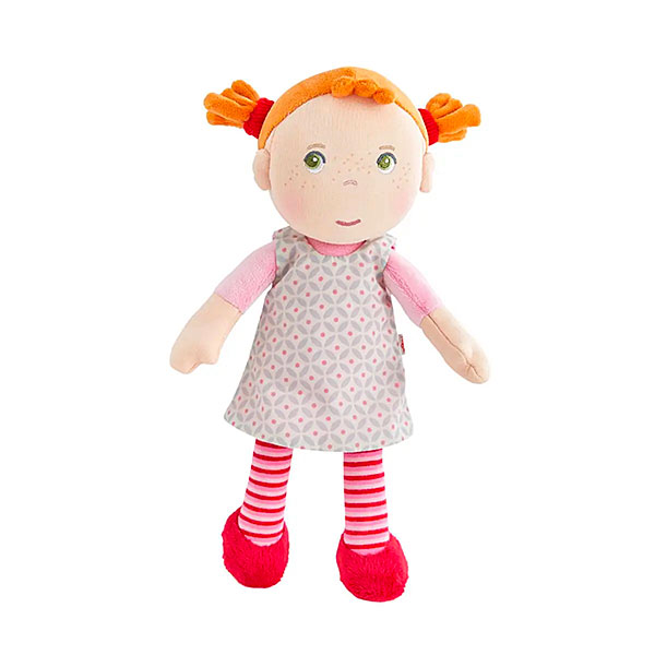 Bambola HABA Roya, morbida bambola di stoffa per neonati e bambini ideale per coccole e primi giochi.