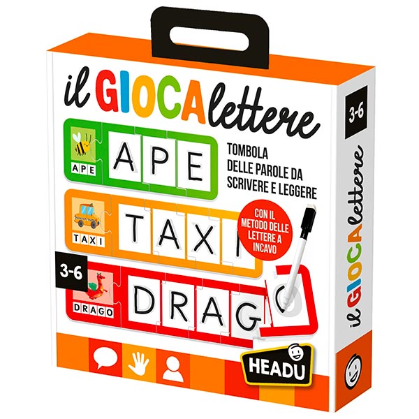 1785406756526.jpg Il Giocalettere Headu: gioco educativo per imparare lettere, parole, lettura e scrittura con lettere tattili e tessere autocorrettive per bambini.