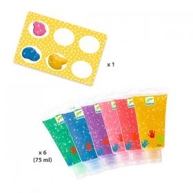 Djeco Cartoleria Set Pitture a Dita Glitter - L&#39;Orso Dado
