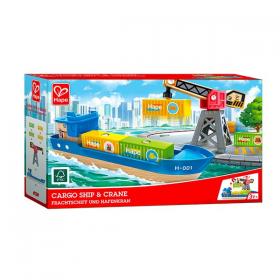 Trenini Hape Nave Da Carico E Gru E3792 - L'Orso Dado