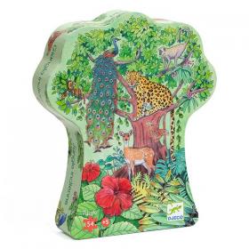 Djeco Puzzle giungla indiana con animali tropicali