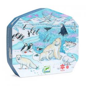 Puzzle Djeco Artico con animali polari.