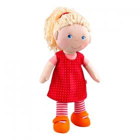 Bambola HABA Annelie, morbida bambola di stoffa per bambini ideale come prima compagna di giochi e coccole.