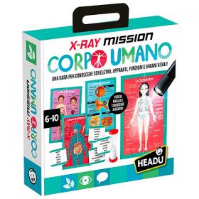 Corpo Umano X-Ray Mission Headu gioco educativo a raggi X per scoprire il corpo umano con torcia magica