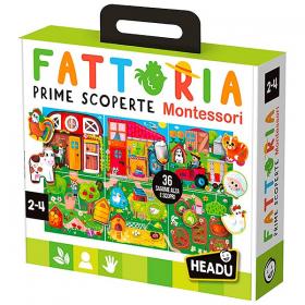 Fattoria Prime Scoperte Montessori Headu gioco educativo per bambini sugli animali della fattoria