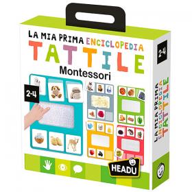 Enciclopedia Tattile Montessori gioco educativo sensoriale per bambini con attività sul senso del tatto